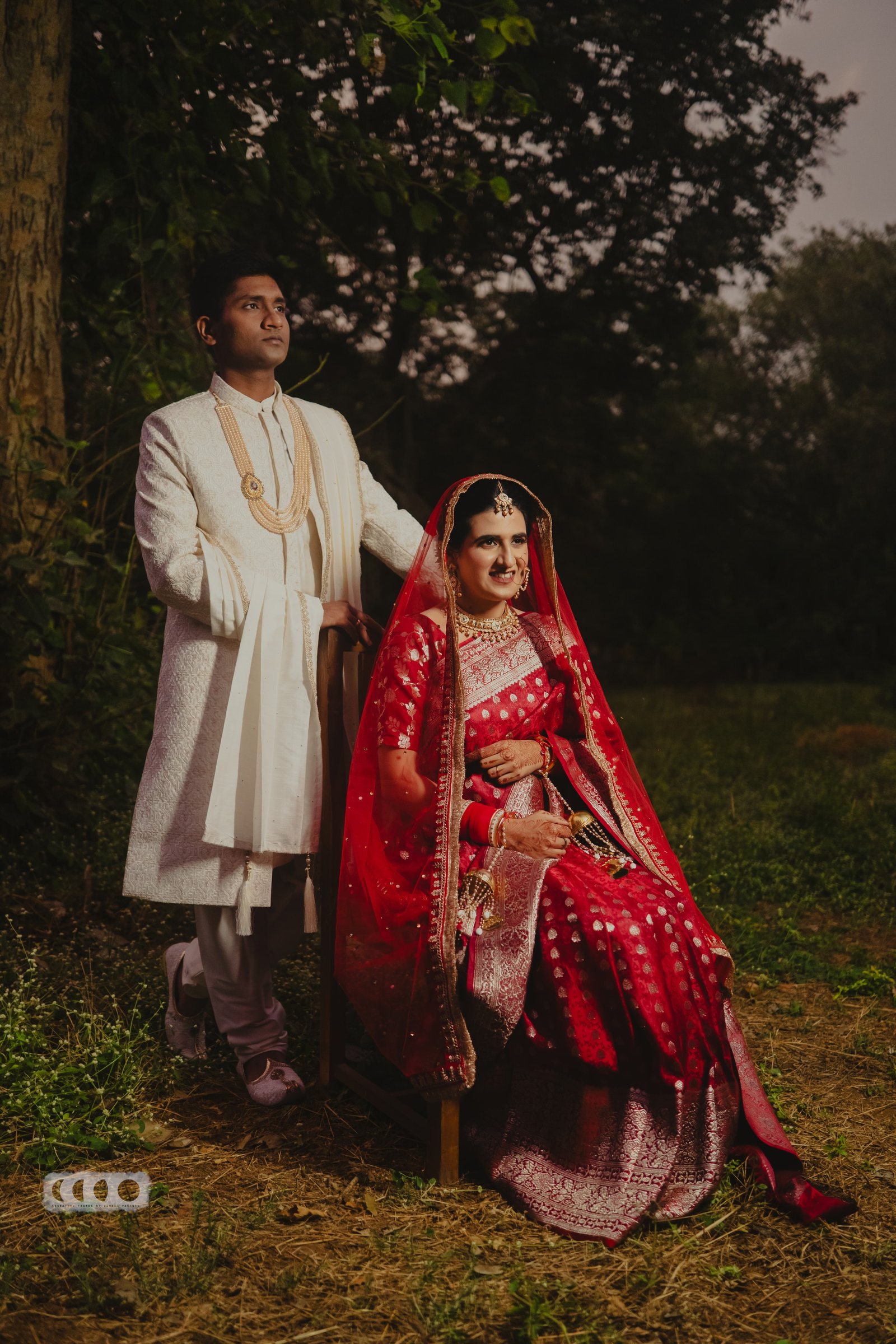 A bride sharing a joyful moment with her family